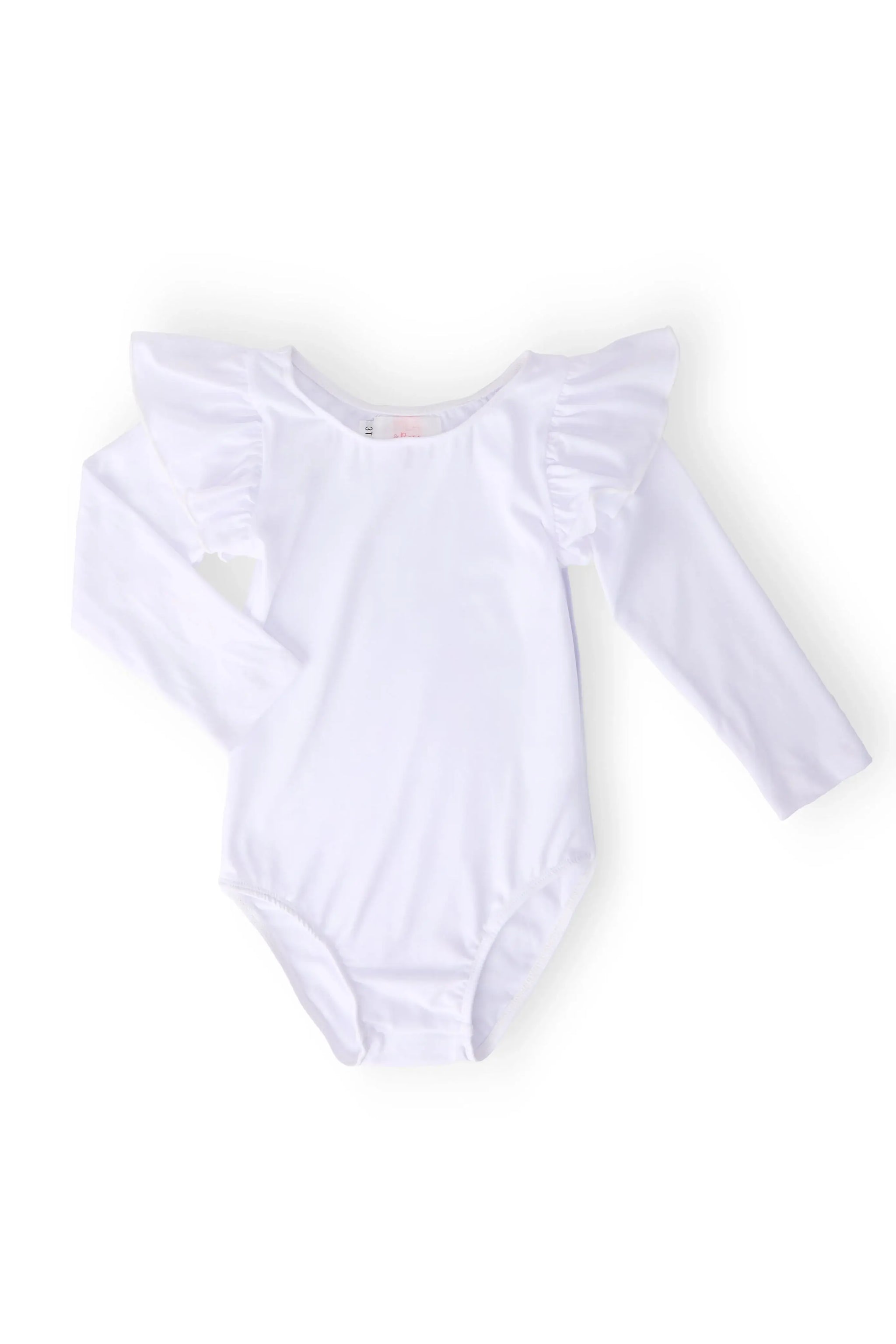 White L/S Flutter Sleeve Leotard - Mila & Rose ® - Flyclothing LLC