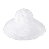 Leaf Detailed Chin Tie Lace Sun Hat - Madeline Love - Flyclothing LLC