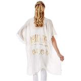 Maid of Honor Solid Lettering Cover Up Poncho - Madeline Love - Flyclothing LLC