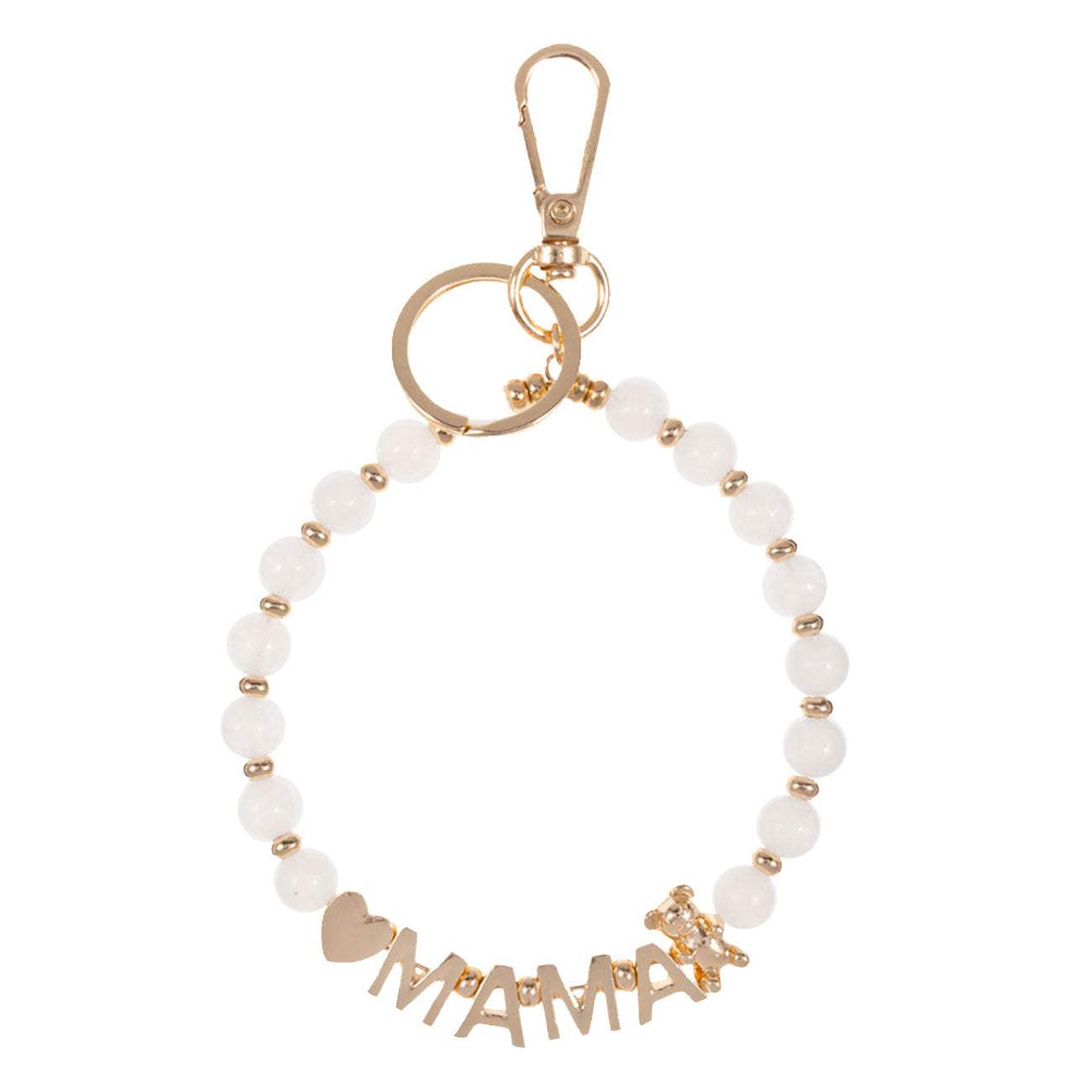 Mama Message Heart Bear Pointed Precious Key Chain Bracelet - Madeline Love - Flyclothing LLC