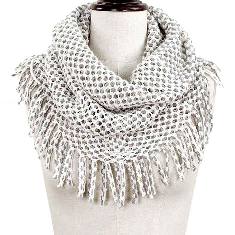 Mini Tube Fringe Scarf - Madeline Love - Flyclothing LLC