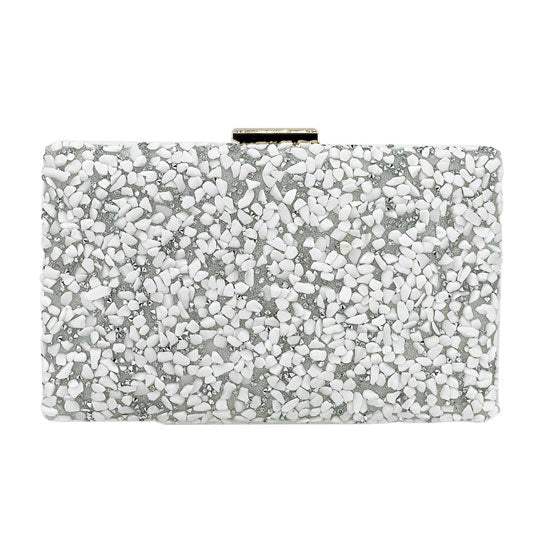 Mother of Pearl Cluster Clutch Crossbody Bag - Madeline Love - Flyclothing LLC