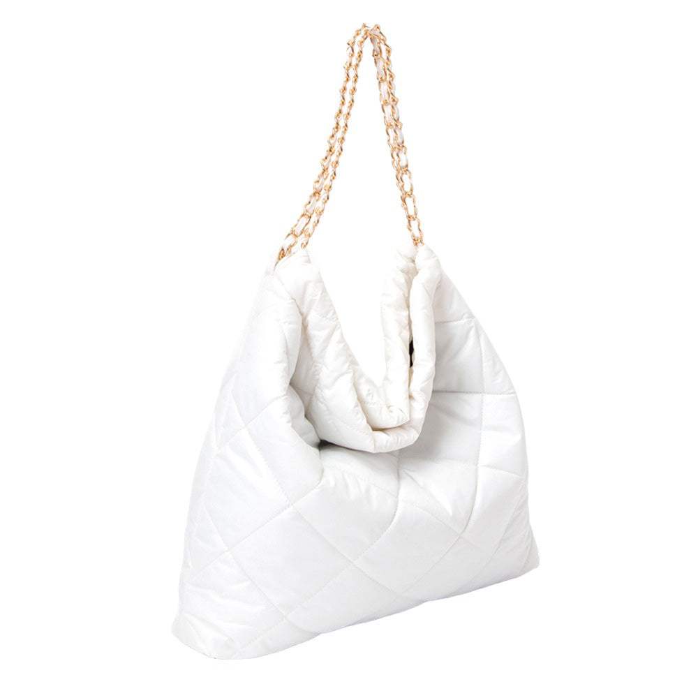 Padded Adjustable Metal Strap Shoulder Bag - Madeline Love - Flyclothing LLC