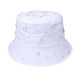 Pearl Embellished Bucket Hat - Madeline Love - Flyclothing LLC