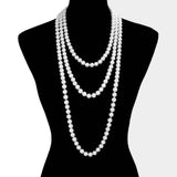 Pearl Long Necklace - Madeline Love - Flyclothing LLC