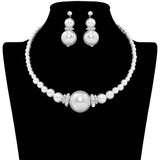 Pearl Necklace Earring Set - Madeline Love - Flyclothing LLC