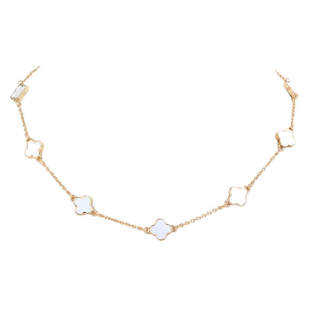 Quatrefoil Station Necklace - Madeline Love - Flyclothing LLC