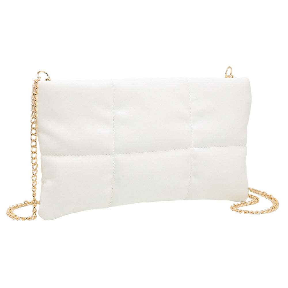 Quilted Solid Faux Leather Crossbody Bag - Madeline Love - Flyclothing LLC