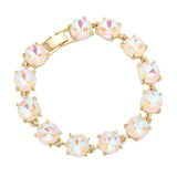 Round Stone Link Evening Bracelet - Madeline Love - Flyclothing LLC