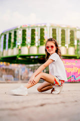 White Ruffle Pocket Tee - Mila & Rose ® - Flyclothing LLC