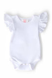 White S/S Flutter Bodysuit - Mila & Rose ® - Flyclothing LLC