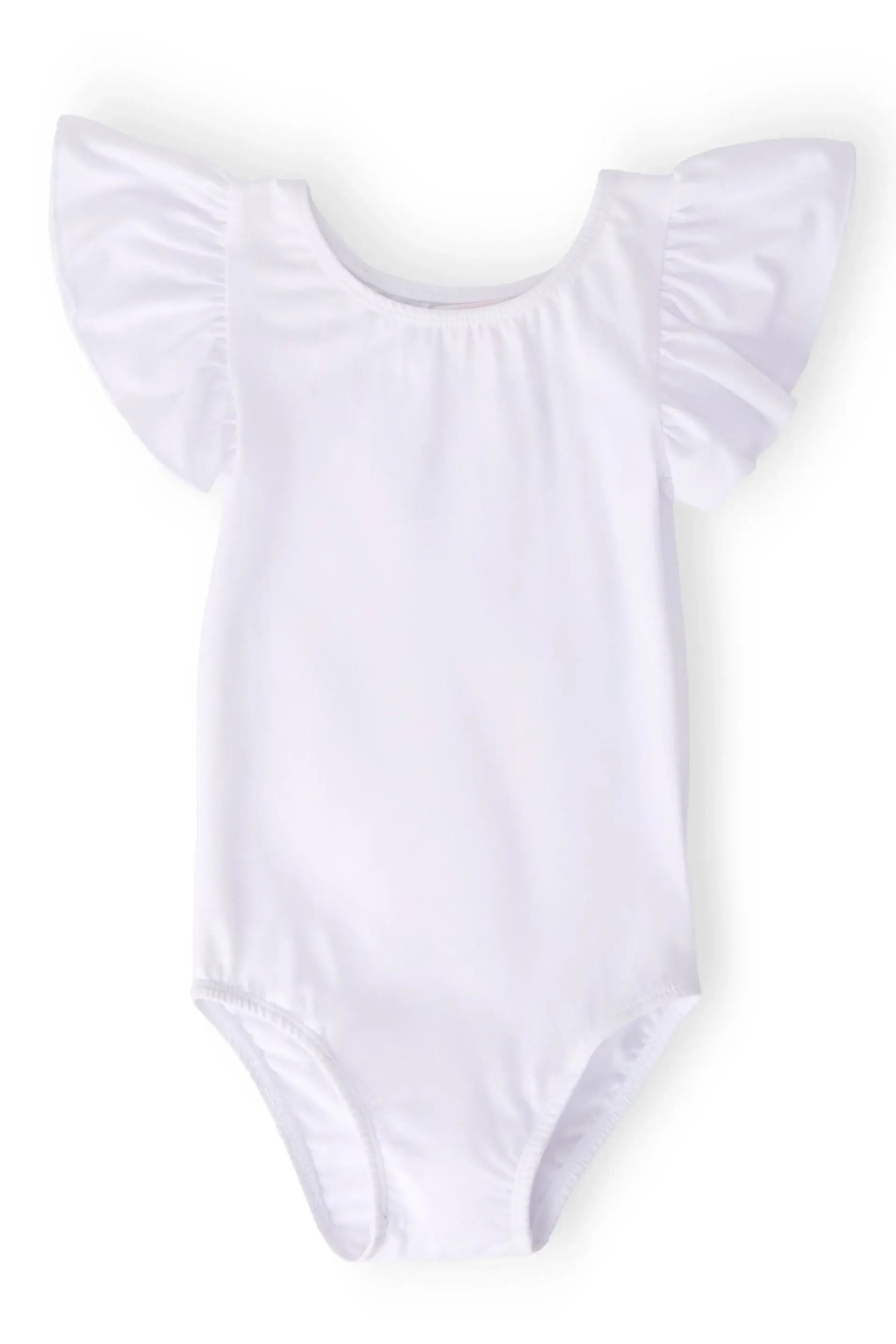White S/S Flutter Sleeve Leotard - Mila & Rose ® - Flyclothing LLC