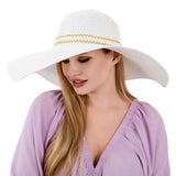 Sequin Band Pointed Straw Sun Hat - Madeline Love - Flyclothing LLC