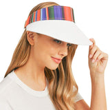 Serape Straw Visor Sun Hat - Madeline Love - Flyclothing LLC
