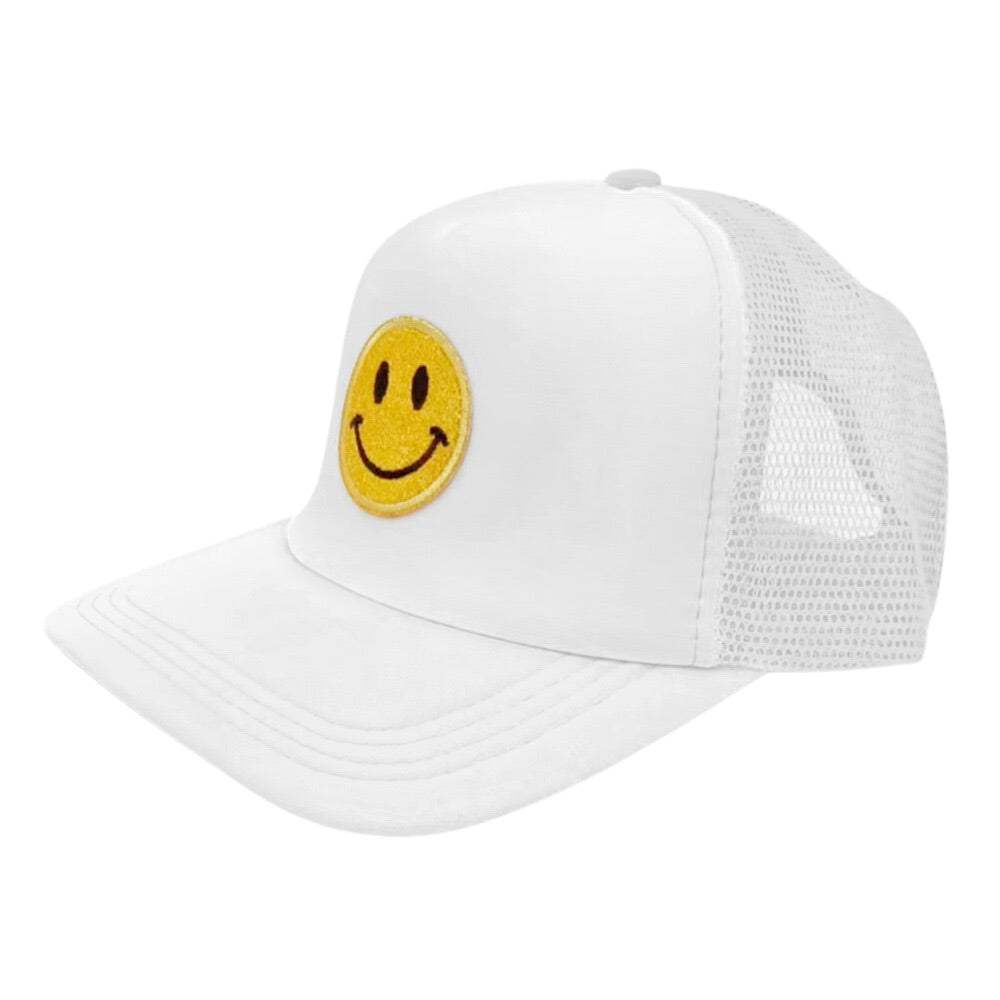 Smile Patch Mesh Back Baseball Cap - Madeline Love - Flyclothing LLC