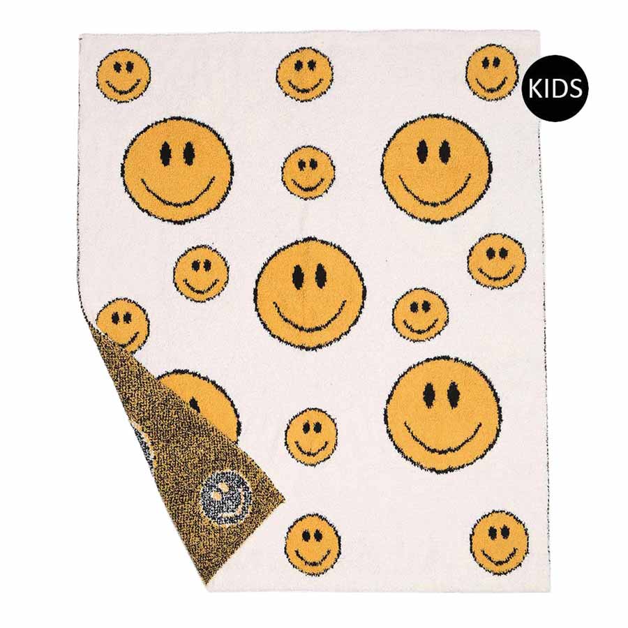 Smile Patterned Kids Blanket - Madeline Love - Flyclothing LLC