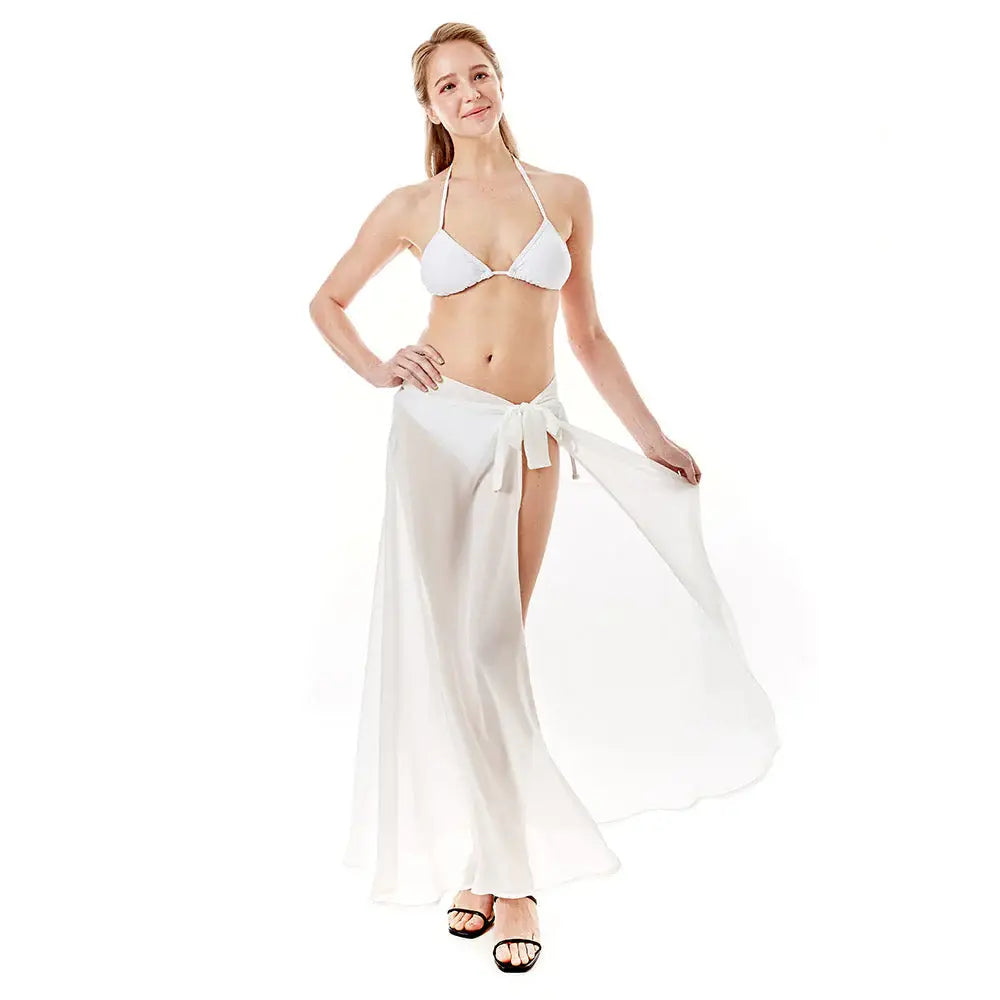 Solid Beach Wrap Skirt - Madeline Love - Flyclothing LLC