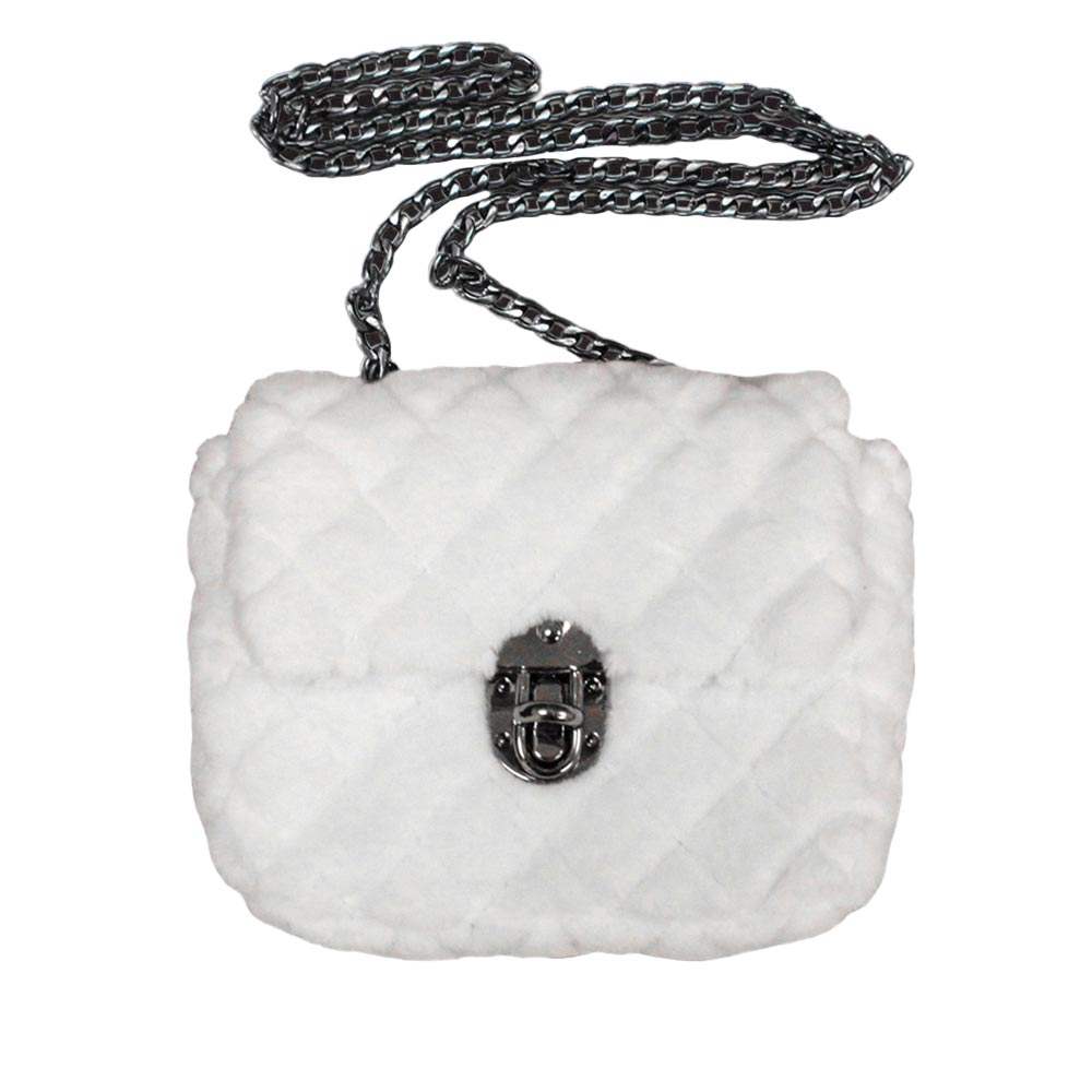 Solid Faux Fur Crossbody Bag - Madeline Love - Flyclothing LLC