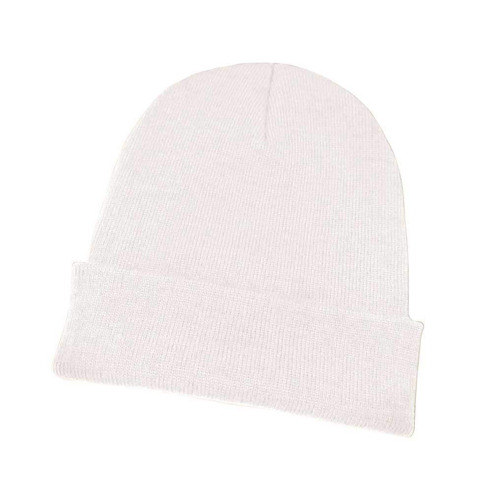 Solid Knit Beanie Hat - Madeline Love - Flyclothing LLC