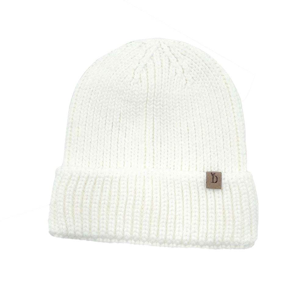 Solid Ribbed Cuff Beanie Hat - Madeline Love - Flyclothing LLC