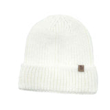 Solid Ribbed Cuff Beanie Hat - Madeline Love - Flyclothing LLC