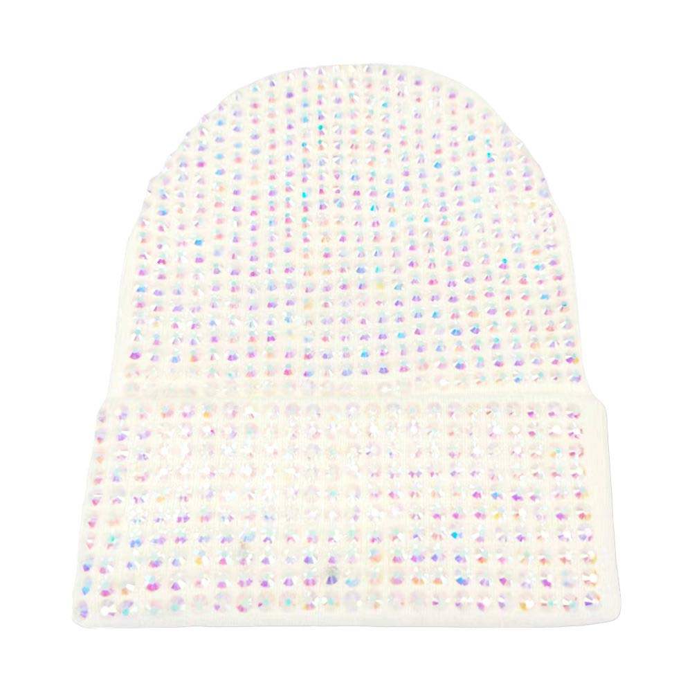 Studded Solid Knit Beanie Hat - Madeline Love - Flyclothing LLC