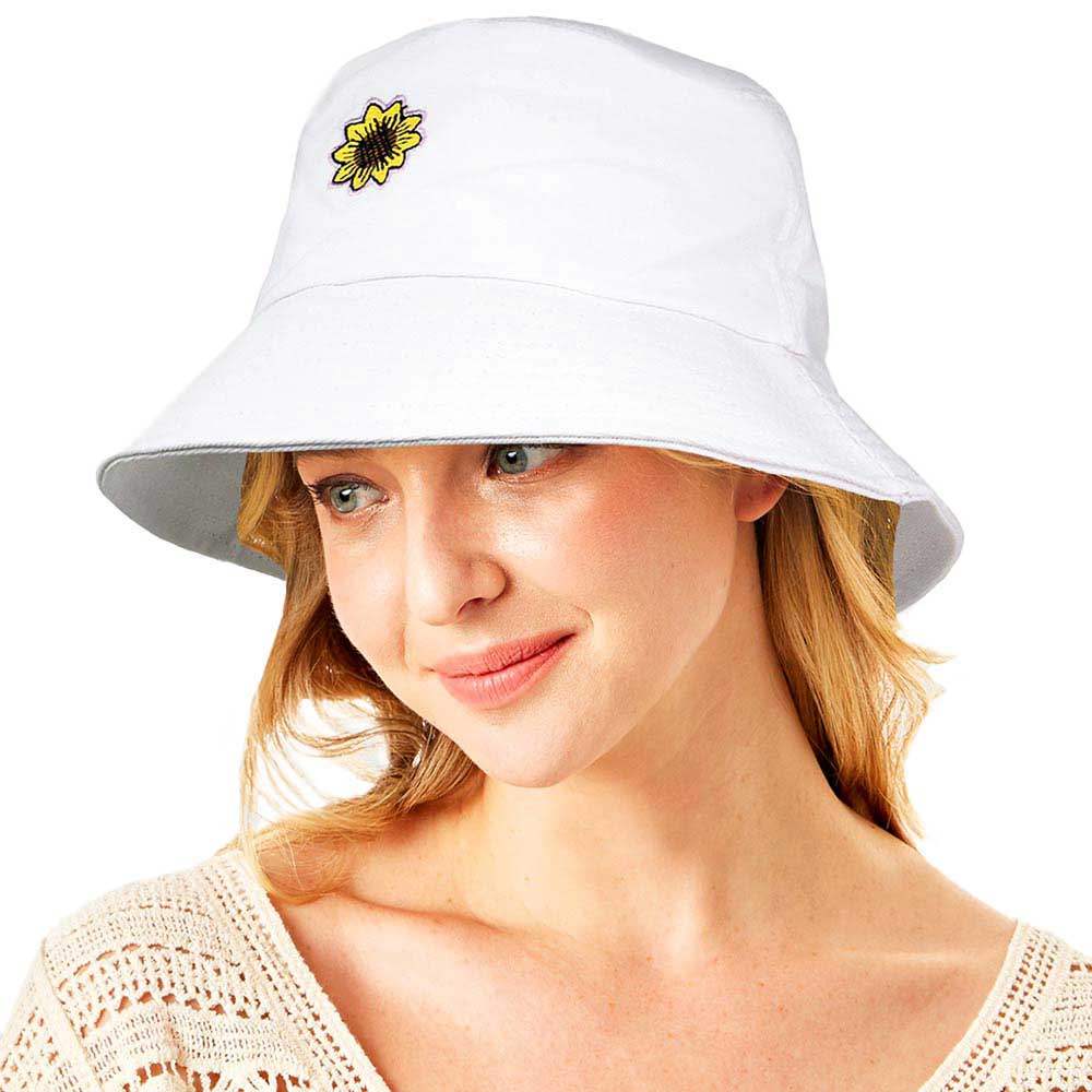 Sunflower Patch Accented Bucket Hat - Madeline Love - Flyclothing LLC