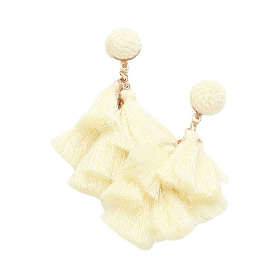 Tassel Cluster Vine Dangle Earrings - Madeline Love - Flyclothing LLC