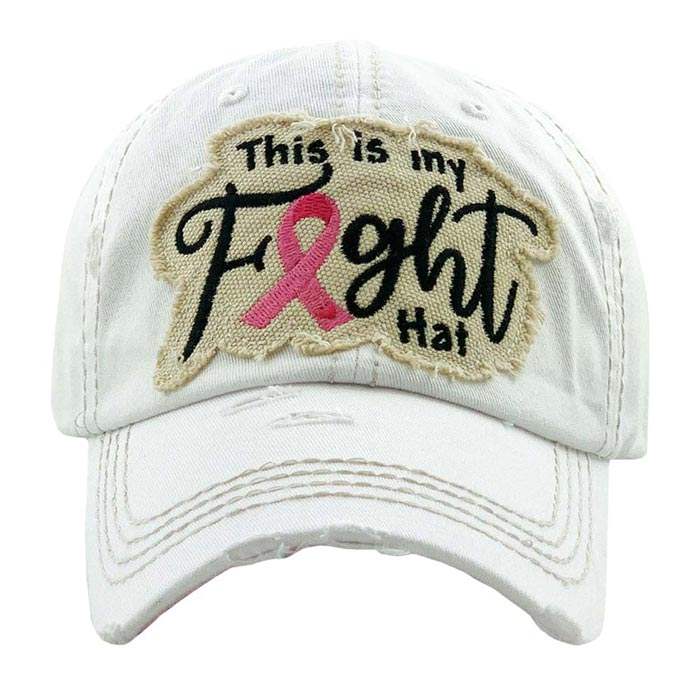 This is my Fight Hat Pink Ribbon Vintage Baseball Cap - Madeline Love - Flyclothing LLC