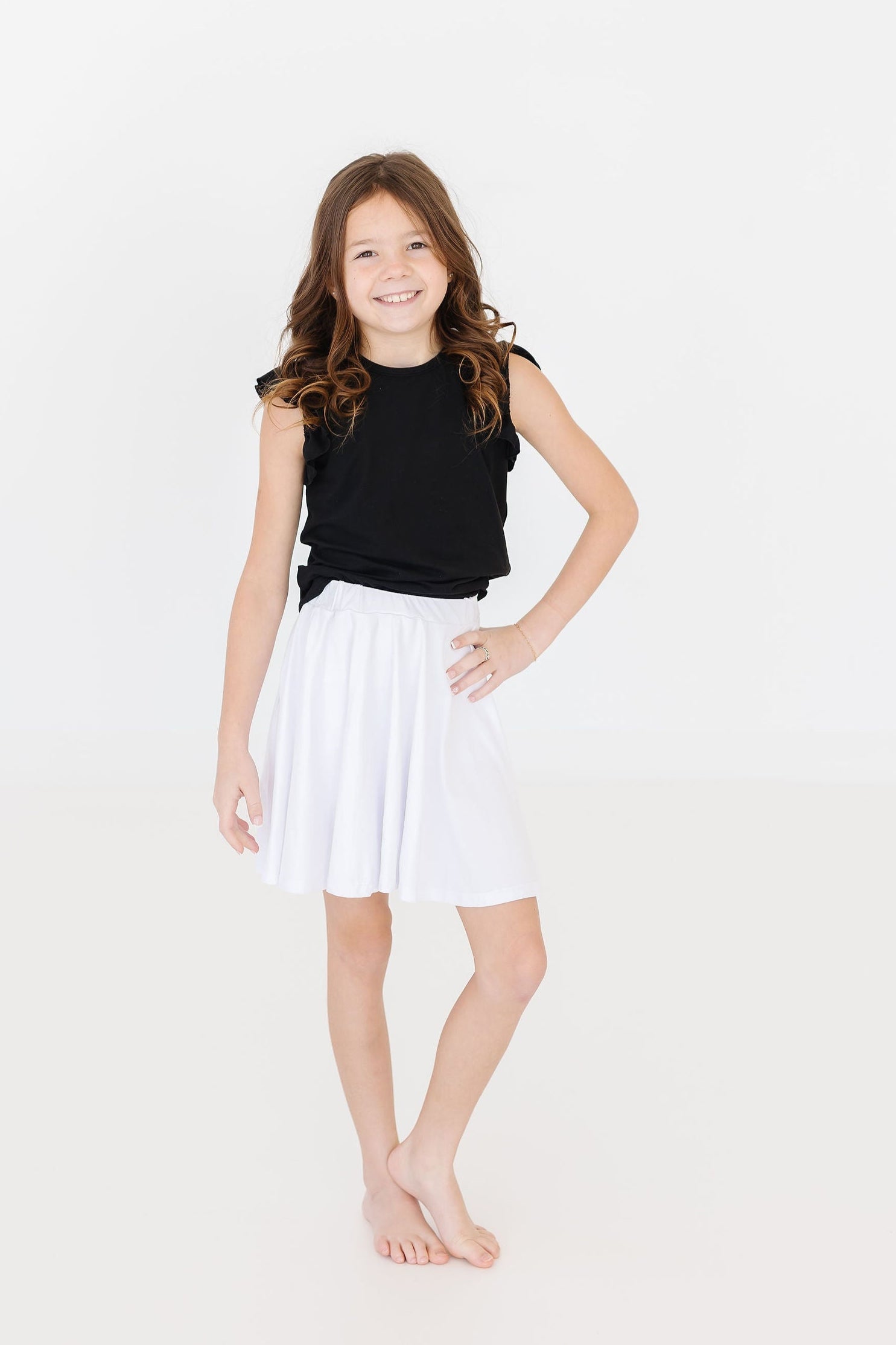 White Twirl Skort - Mila & Rose ® - Flyclothing LLC