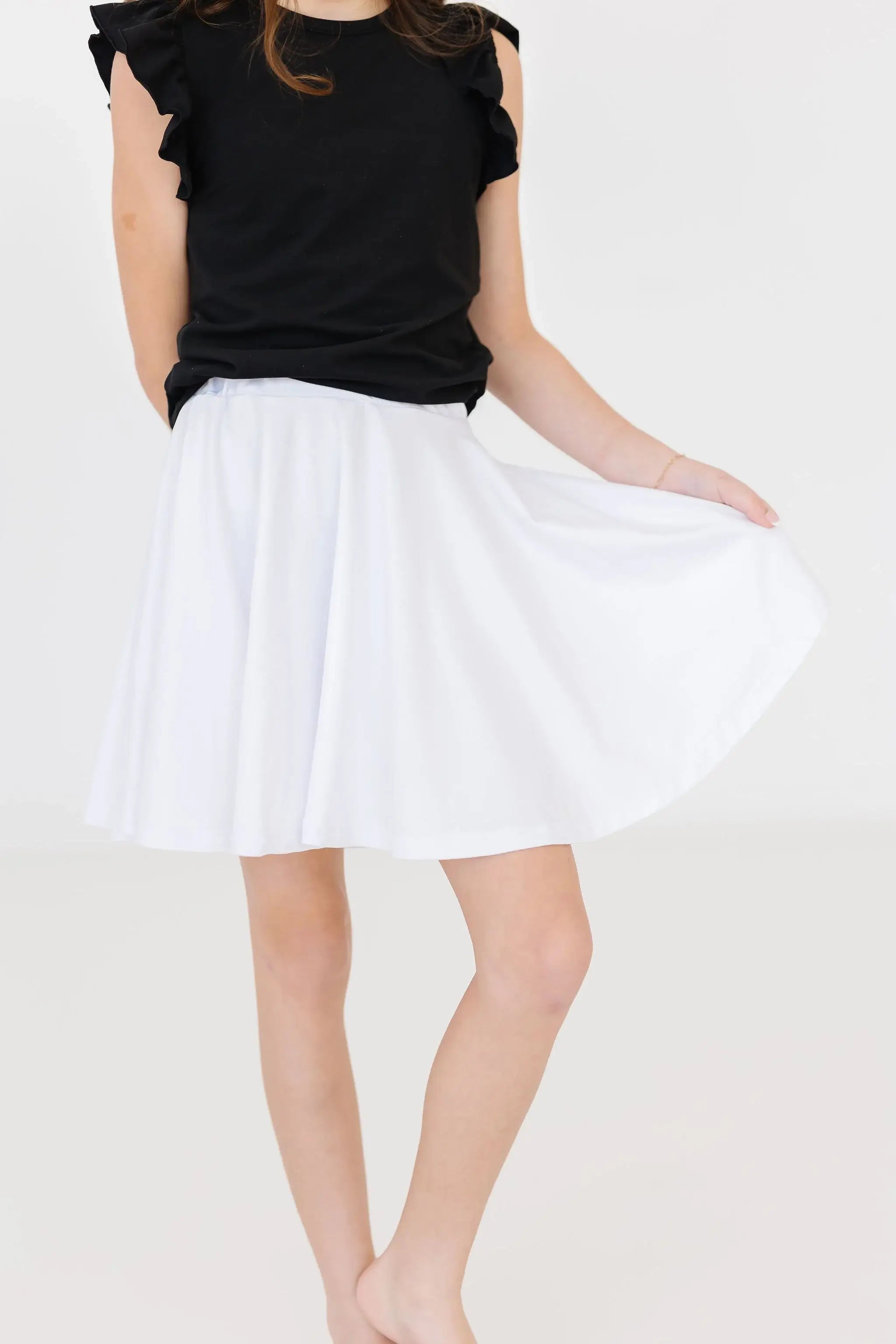 White Twirl Skort - Mila & Rose ® - Flyclothing LLC