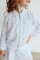 White Velvet Sequin Jacket - Mila & Rose ® - Flyclothing LLC
