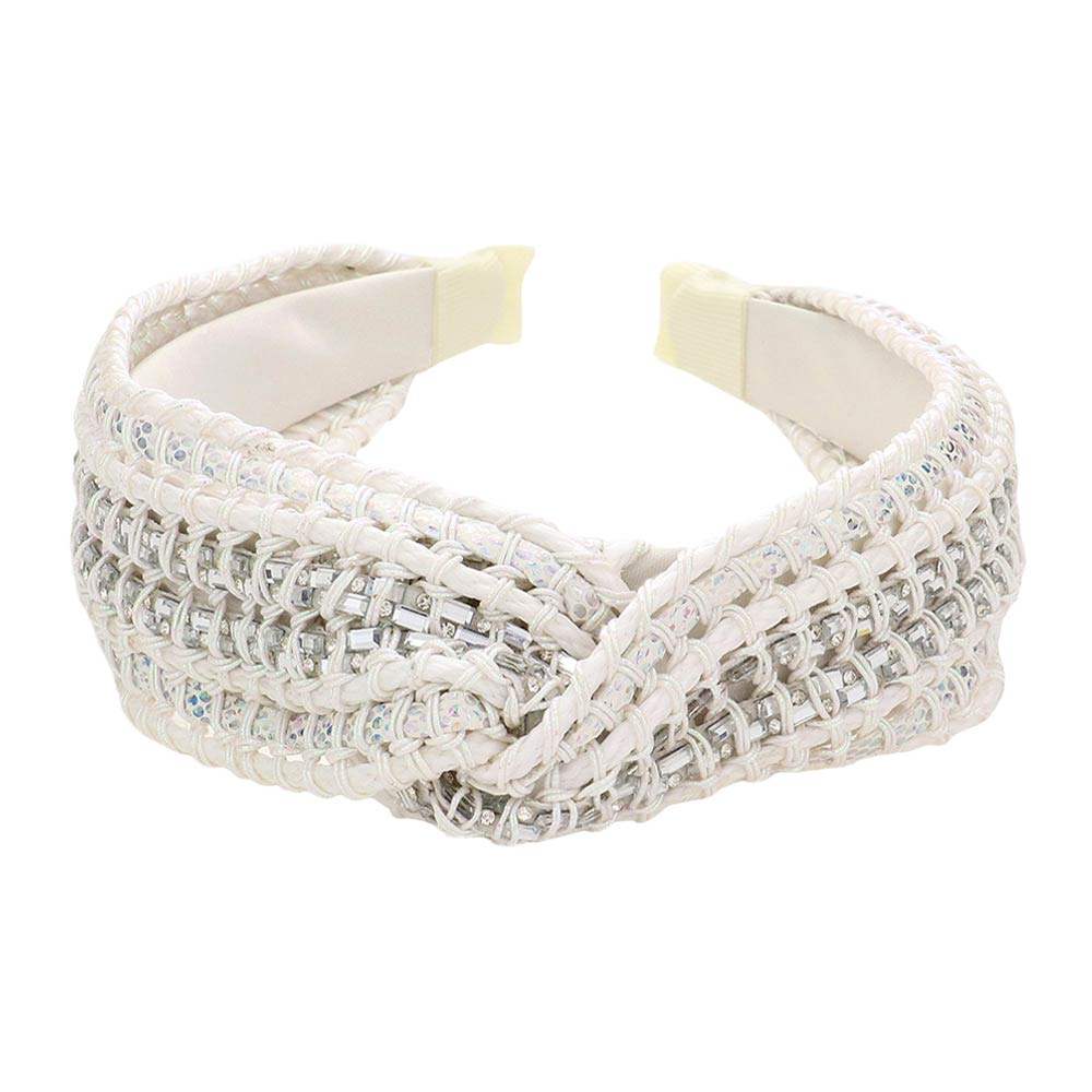 Woven Cord Twisted Headband - Madeline Love - Flyclothing LLC
