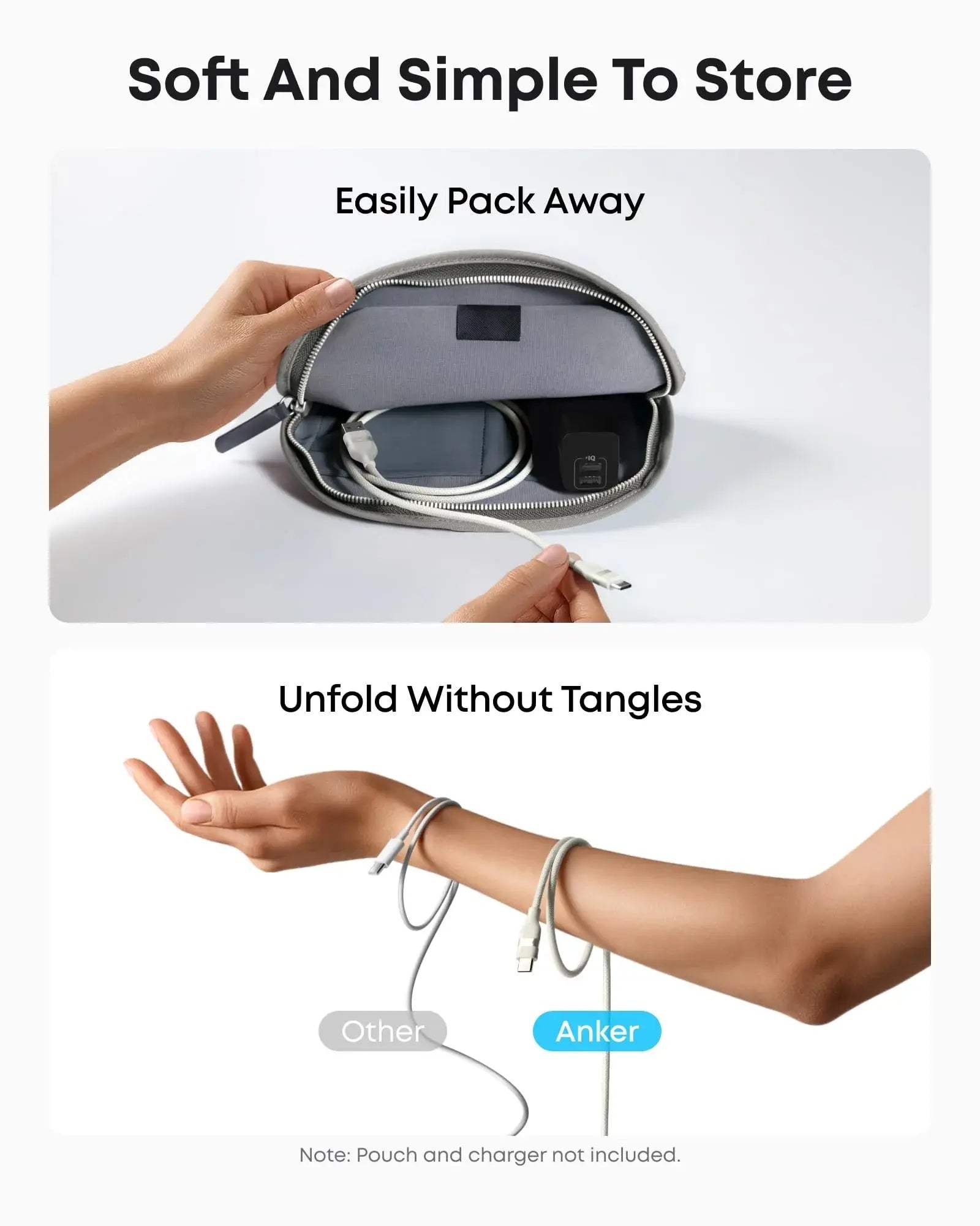 Anker USB-A to USB-C Cable (3 ft / 6 ft, Upcycled-Braided) - Anker - Flyclothing LLC
