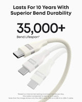 Anker USB-A to USB-C Cable (3 ft / 6 ft, Upcycled-Braided) - Anker - Flyclothing LLC