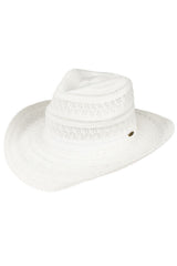 C.C Pattern Knitted Solid Cowboy Hat
