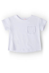 White Ruffle Pocket Tee - Mila & Rose ® - Flyclothing LLC