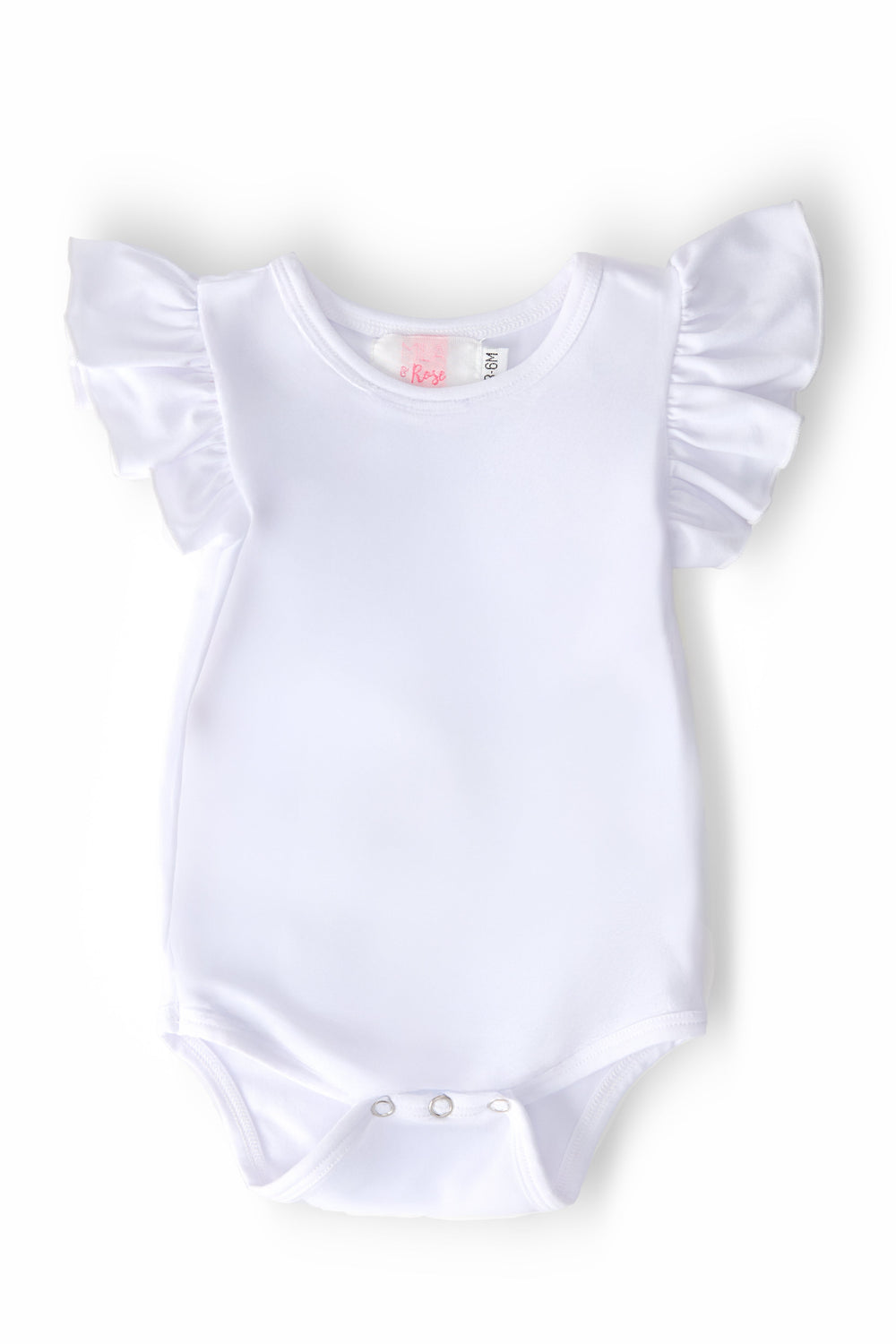 White S/S Flutter Bodysuit - Mila & Rose ®