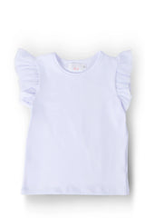 White S/S Ruffle Tee - Mila & Rose ® - Flyclothing LLC