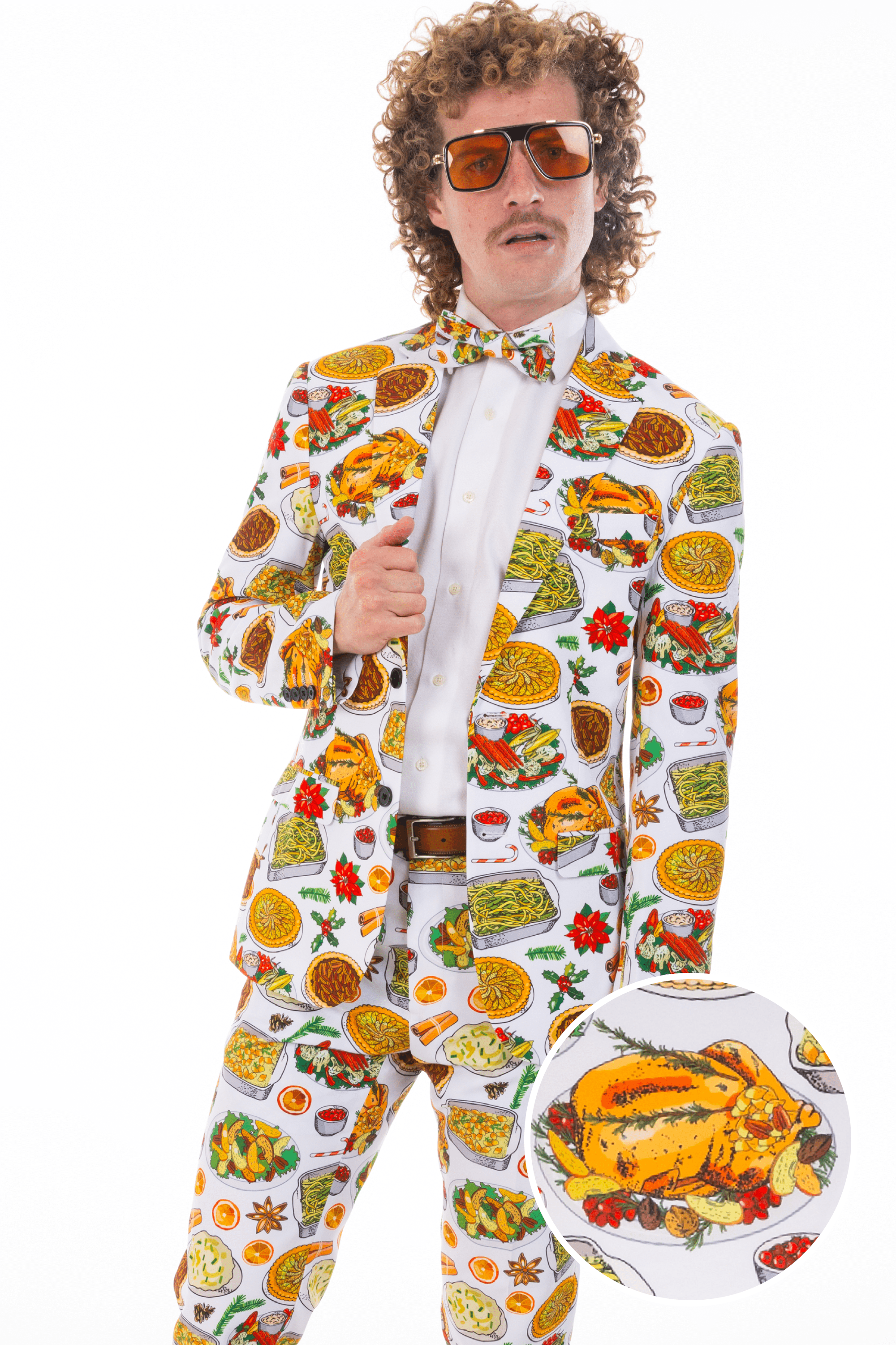 The Spread | White Thanksgiving Suit - Shinesty