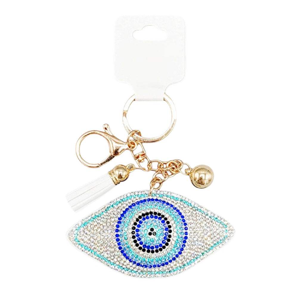 Bling Evil Eye Tassel Bag Charm - Madeline Love - Flyclothing LLC