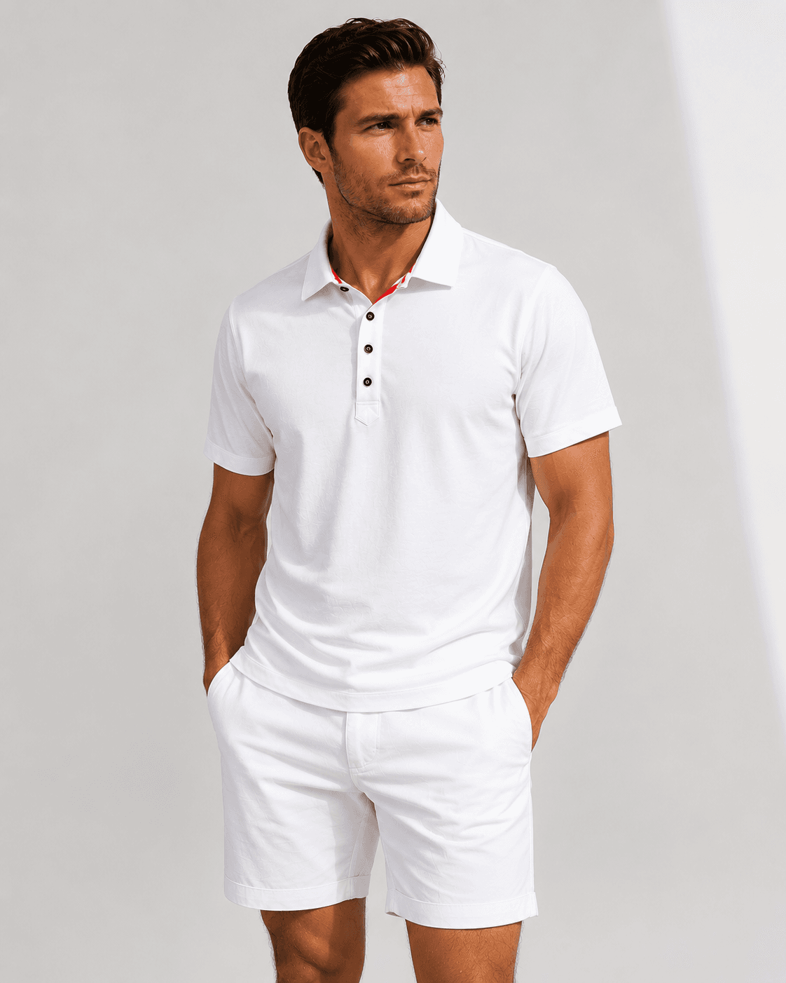 Buki Cinqo Polo 2-Pack - White/Navy - Buki - Flyclothing LLC