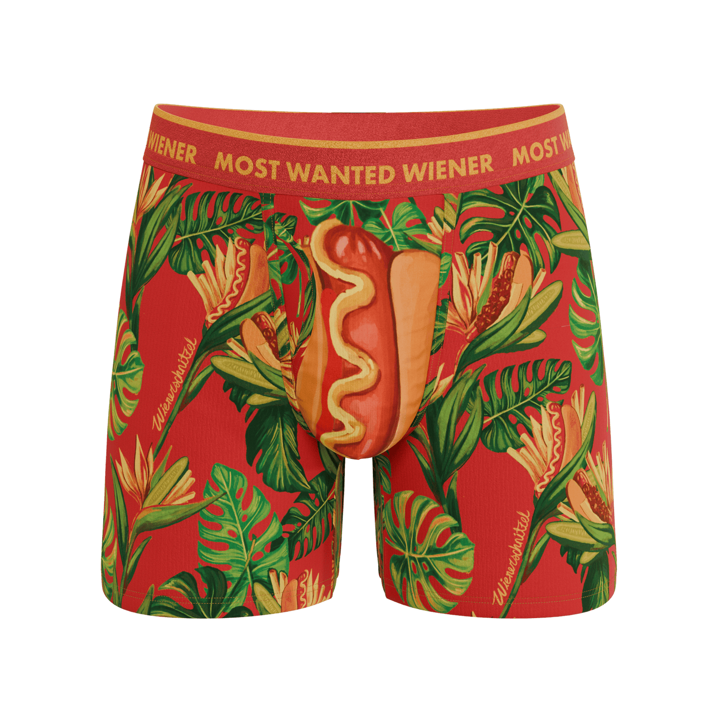 The Wiener In Paradise | Shinesty X Wienerschnitzel Tropical Ball Hammock® Magnum Big Pouch Underwear - Shinesty - Flyclothing LLC