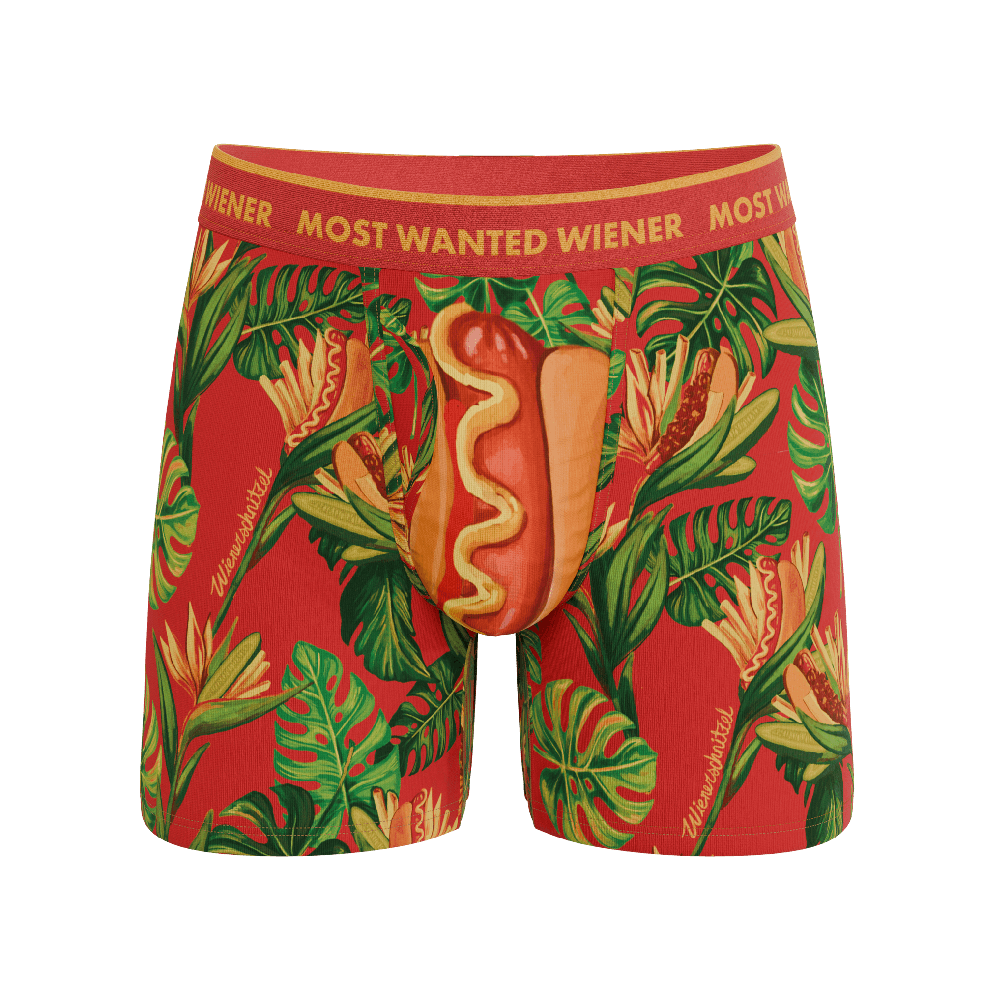 The Wiener In Paradise | Shinesty X Wienerschnitzel Tropical Ball Hammock® Magnum Big Pouch Underwear - Shinesty - Flyclothing LLC