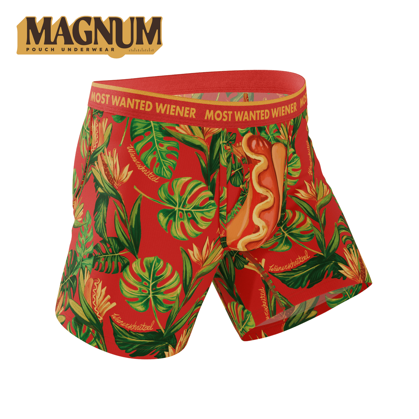 The Wiener In Paradise | Shinesty X Wienerschnitzel Tropical Ball Hammock® Magnum Big Pouch Underwear - Shinesty - Flyclothing LLC