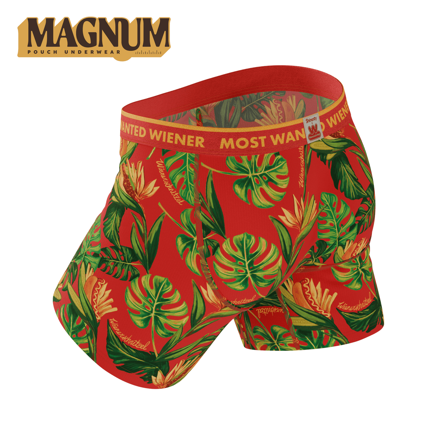 The Wiener In Paradise | Shinesty X Wienerschnitzel Tropical Ball Hammock® Magnum Big Pouch Underwear - Shinesty - Flyclothing LLC