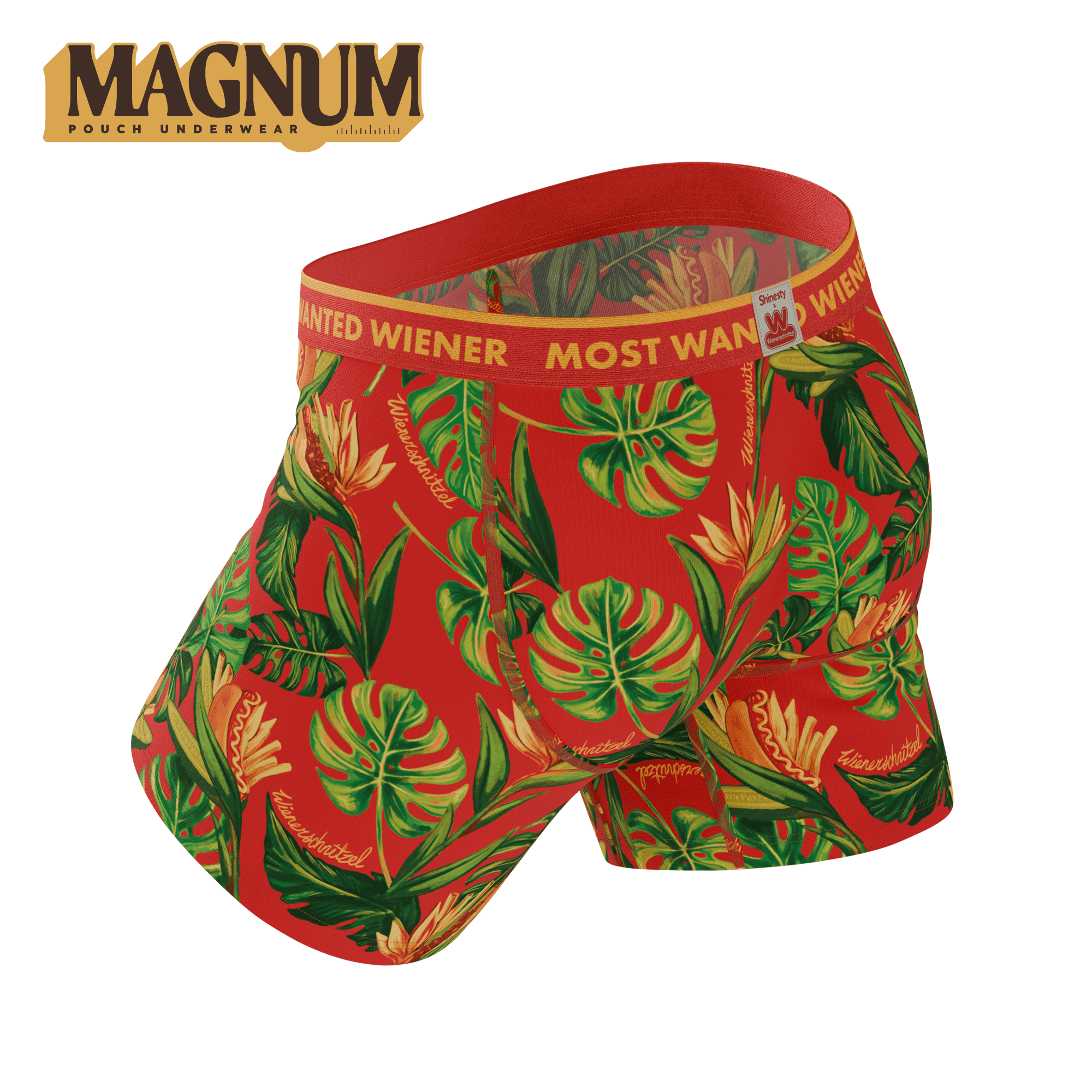 The Wiener In Paradise | Shinesty X Wienerschnitzel Tropical Ball Hammock® Magnum Big Pouch Underwear - Shinesty - Flyclothing LLC
