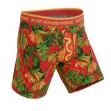The Wiener In Paradise | Shinesty X Wienerschnitzel Tropical Long Leg Ball Hammock® Pouch Underwear With Fly