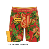 The Wiener In Paradise | Shinesty X Wienerschnitzel Tropical Long Leg Ball Hammock® Pouch Underwear With Fly