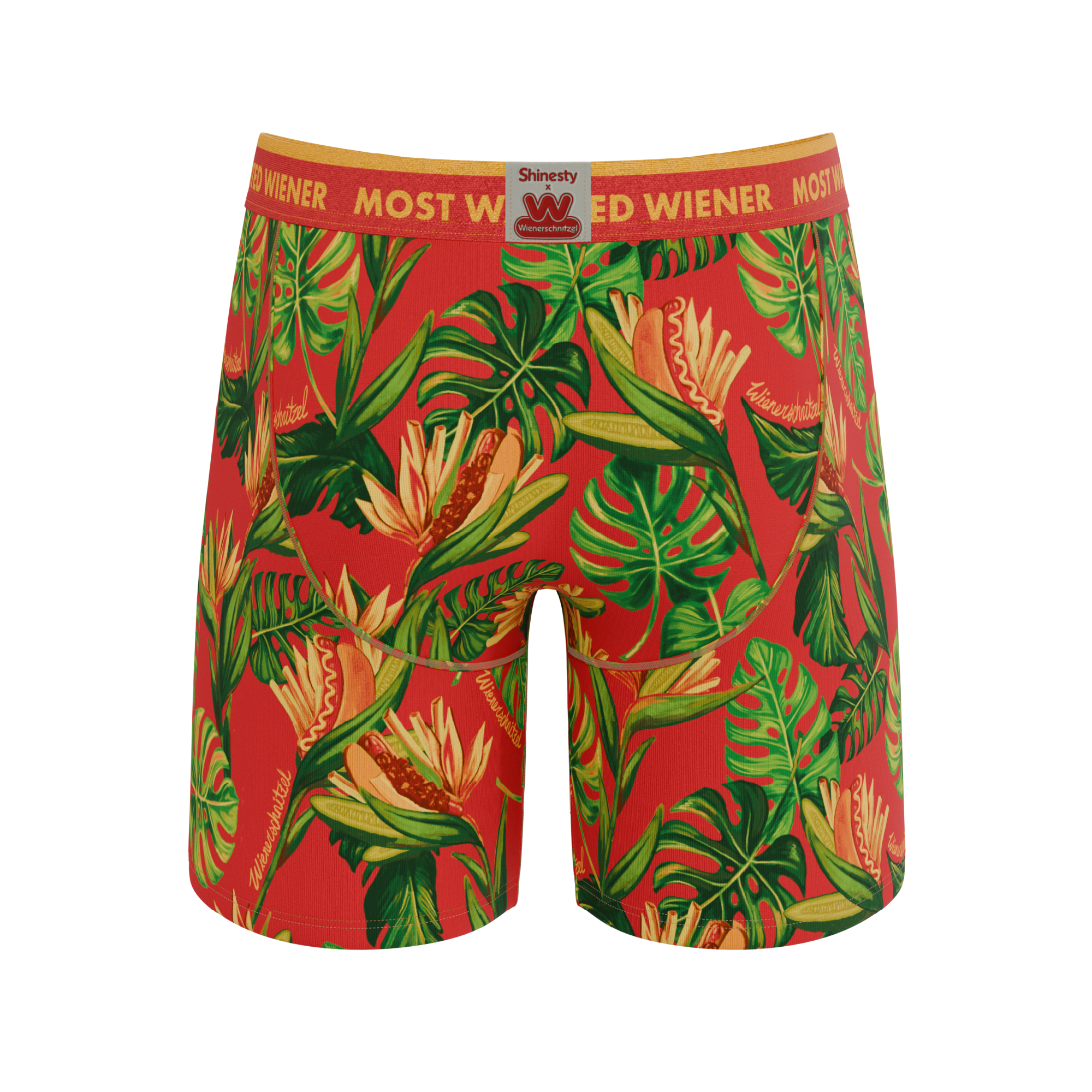 The Wiener In Paradise | Shinesty X Wienerschnitzel Tropical Long Leg Ball Hammock® Pouch Underwear With Fly